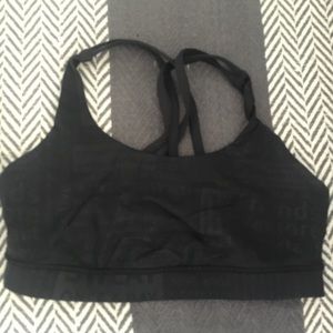 Lululemon energy bra size 8 black embossed SE